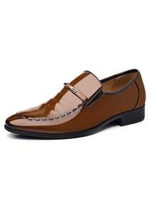 Mioeert Men's Business Casual Formal Leather Shoes, Comfortable And Classic Men's Formal Leather Shoes - Brown - View 5