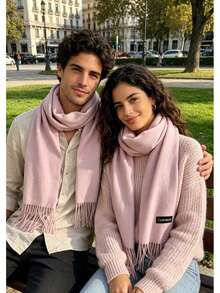 Women's Scarves Casual, Suitable For Winter And Autumn - Baby Pink - View 1