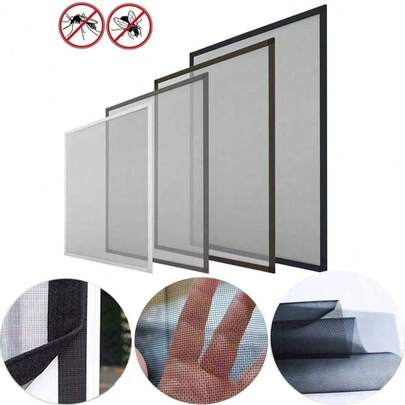 Kitchen Bedroom Summer Anti-Mosquito Anti-Insect Screen Window Mesh DIY Self-Adhesive Mosquito Net Dense Ventilation Breathable Anti-Insect Screen Window Handmade Home Window Decoration
