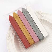 5pcs/Pack English Wax Sticks With Wick, Sealing Wax For Wax Seal Stamp, Multiple Colors Available, Suitable For Envelopes/Invitations/Scrapbooking/Gift Wrapping/DIY Handmade Decoration - 5 Sticks/pack With English Cored Wax Strips - View 21