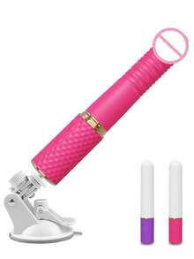 8.9 Inch Telescoping Vibrating Dildo Sex Toy, Automatic Telescoping Dildo Sex Machine, Realistic Penis G-Spot Vaginal Anal Stimulator, 10 Modes, With Handle And Suction Cup, Prostate Massager, Adult Sex Toy Game, Suitable For Women And Men - Red - View 2