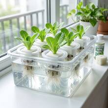 10pcs/20pcs Plastic Hydroponic Vegetable Planting Basket Set (Includes Planting Basket + Square Sponge), Seed Fixing Anti-Drift, Transparent Root Visibility, Balcony Greenhouse Hydroponic System Accessories, Soilless Cultivation Planting Cup - Seedling Basket - View 10