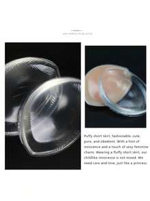 1 Pair/2pcs Invisible Adhesive Breast Pads, Double-Sided Sticky Thickened Lining, Suitable For Bikini, Backless Dress, Reusable And Waterproof - Multicolor - View 8