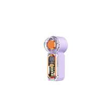 Ventilador de mano mini con luz, ventilador de bolsillo recargable por USB, cañón de aire portátil de alta velocidad, adecuado para viajes y camping - Multicolor - Ver 18