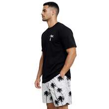 Men T-Shirt Co-Ords - White - View 2