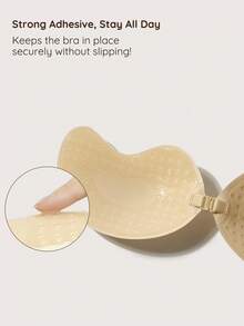 Lycra Fabric Mango Shaped Silicone Sticky Bra Lift Pads Invisible Seamless Backless & Strapless Push Up Bra For Daily Dress, Vacation,Wedding - Multicolor - View 6