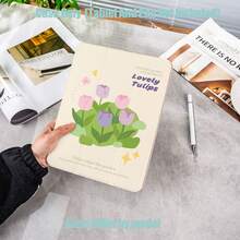 Cartoon Floral Pattern 360° Rotating Tri-Fold Tablet Protective Case With Pencil Slot. 360° Rotating Tri-Fold Pencil Slot Protective Case. Tablet Protective Case Features: 360° Rotating Tri-Fold Stand Design, Smart Sleep/Wake, Full Body Protection, Air Cushion Anti-Drop Edge, Multi-Angle Stand, Built-In Pencil Slot, Lightweight And Portable. - Multicolor - View 2
