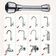 2pcs/1pc 360° Rotatable Faucet Extender - High Pressure, 2 Adjustable Modes (Soft Shower And Powerful Spray), Water-Saving Anti-Splash Design, Suitable For Kitchen And Bathroom Sinks, Tool-Free Installation, Universal Fit - Silver - View 5