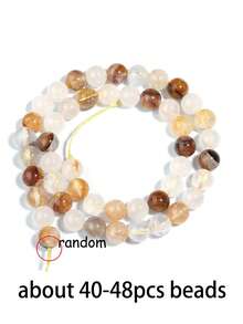 1 String Natural Multicolor Agate Beads Stone Round Accessories Beads For Girls Jewelry Making Diy Lovers Bracelet 6 8 10mm - Multicolor - View 12