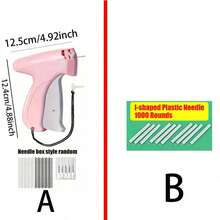 1 Set Fine Sewing Gun For Clothing, Micro Mini Sewing Label Gun For Clothing, Quilting Binding Tool, Fast Sewing Gun With 6 Fine Needles And 1000 Fasteners - Available In 2 Sets (A: 1 Set Label Gun, B: 1000 Separate Glue Needles) - Multicolor - View 10