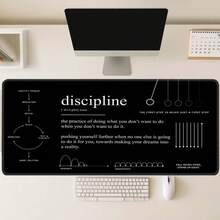 1pc Cool Desk Mouse Pad With Self-Discipline Motivational Quotes – Newton's Cradle, Workflow Loop, And Consistency Curve Design (Extra Large, Durable Mouse Pad / Gaming Mouse Pad / Office Mouse Pad / Laptop Keyboard Pad / Desk Pad) - Mouse Pad - View 2