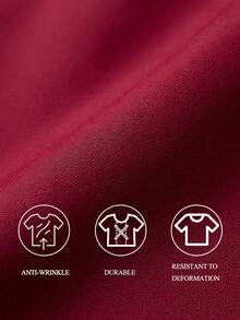 Men's Suit Jacket, 2-Button Elegant Solid Color Slim Fit Single-Breasted Party Formal Business Suit - Burgundy - View 11