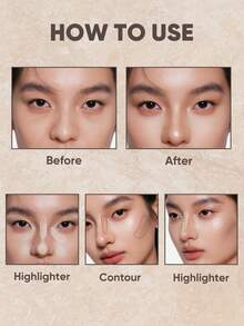 JUDYDOLL 9g 2-In-1 Highlighter & Contour Palette, Matte & Shimmer Blush Palette, Suitable For Beginners, Self-Use And Gifting, Can Be Used For Party, Date, Wedding And Other Occasions - #04 - View 4