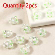 2pcs Cute Colorful Glass Strawberry Beads, Handmade DIY Jewelry Bracelet Pendant Decorative Loose Beads - Colorful Strawberry Beads - View 8
