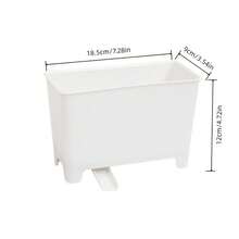1 Bac d'égouttage de cuisine, seau d'égouttage des déchets de cuisine, auge de drainage et de filtrage des résidus alimentaires et du liquide de soupe, poubelle pour pelures de fruits et restes alimentaires, boîte de rangement multifonctionnelle pour égouttage, rangement des déchets de cuisine sur le comptoir. - Multicolore - Voir 6