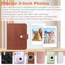 Fintie Mini Photosアルバムブック 2x3インチフィルム用 - 52ポケット 小型アルバム 富士フィルム チェキ  Miniインスタントカメラ/ Hi-Print 写真用  フォトカードホルダーバインダー お祝い 軽量 柄 花 - チェックする 2