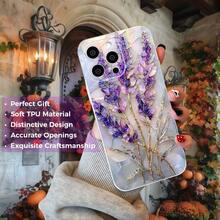 Stylish Lavender Flower Phone Cover Compatible with for  17 Through 11 Pro Max/Pro/Plus/Mini/Air and Galaxy S26/S25/S24 Plus/S23/S22/S21 Ultra, Featuring a Soft Shell That Is Shock-Resistant And Resistant to Yellowing, - Weiss - Übersicht 7