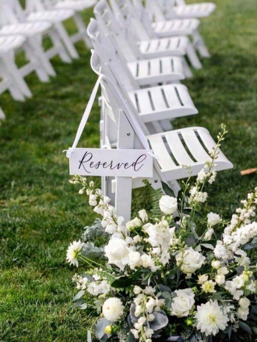 1pc Acrylic Reserved Sign, Wedding Reservation Card, Reserved Wedding Sign, Reserved Chair Sign, Reserved Table Sign, Wedding Decor, Summer Birthday Gift, Beach Theme, Back To School, Stationery, Room Decor