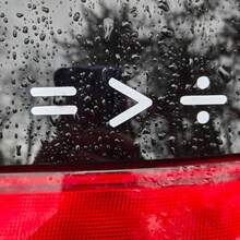 1 Pc Equality Car Decal, Equality Is Greater Than Division Vinyl Sticker, Creative = > ÷ Design Car Window Bumper Sticker - Easy To Apply - A - View 3