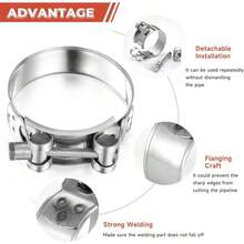 T-Bolt Hose Clamp,20-22mm OD Range 304 Stainless Steel Pipe Strap Clamp, Adjustable Heavy Duty Tube Clamp (4 Packs, 0.79" To 0.87") Industrial - Multiple Styles - View 5