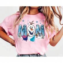 Disney Elsa Frozen Christmas Printed Short Sleeved T-Shirt 2026 Fashion Men's And Women's - 2dxfcghj - View 1