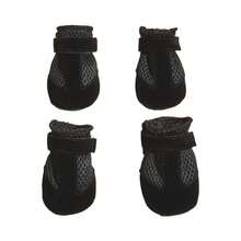 Comfortable Dog Shoes Mesh Breathable Soft Sole Anti-Slip Foot Protection Socks Easy To Clean Protective Ankle Boots For Indoor Use - Black - View 2