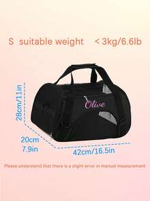 Pet Portable Bag, Customizable With Pet Name Or Unique Identifier, 6 Colors Available, Breathable Mesh Design, Makes Pet Travel More Comfortable, Suitable For Daily Outings And Short Trips, Perfect Gift For Friends! - Multicolor - View 6