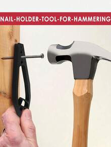 1pc Nail Fixing Clip, Nail Fixing Tool, Finger Protection Clip, Woodworking Nail Guide Tool, Multi-Function Plastic Safety Bracket, Screw, Drilling, DIY Home Decor, Manual Tool Accessories - Nail Fixing Clip - View 9