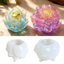3D蓮花造型矽膠皂模 蠟燭製作模具 環氧樹脂DIY手工模具 - 蓮花 - 查看 1
