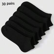 20/30 Pairs Unisex Boat Socks, Solid Color, Odor-Resistant, Summer Short Socks, Casual Low-Cut Socks, Gift Socks, Autumn/Winter/Spring/Summer Styles (/10/6/5 Pairs) - Multicolor - View 19