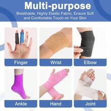 1/4/6/12 Rolls White Elastic Self Adhesive Bandage Wrap, Breathable Flexible Fabric Non Woven Cohesive Bandage - Multicolor - View 8