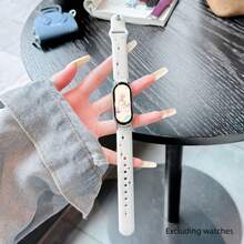 Exquisite And Gorgeous Strap Design, Multifunctional Daily Strap, Featuring Durable And Breathable Hollow Out Star Language Silicone Buckle Design, Suitable For Xiaomi Band 10/9/8 Models. Quick Release Buckle Design, Supports NFC Version Sharing, Beautiful And Elegant Strap, Smart Sports Strap Accessory For Couples - Multicolor - View 11