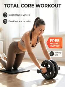 Double-Wheel Ab Machine, Giant Ab Roller, Abdominal Trainer, Gym Accessory, Training, Fitness, Home Workout - Multicolor - View 1