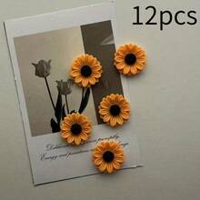 1/3/5/8/10/12/14/20pcs Fun Sunflower Resin Fridge Magnets, Suitable For Kitchen Refrigerator, Can Be Used As Small Gifts For Family And Friends, Warm And Shiny Sunflower Decorative Magnets, Table Decoration, Kitchen Decoration, Suitable For Kitchen, Living Room, Office, Bulletin Board, Holiday Gift - one-size - View 25