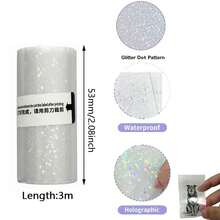 透明自黏熱感印紙 - 57mm X 25mm 迷你便攜式印表機適用，即時熱感標籤，支援口袋印表機黑白列印 - 查看 2