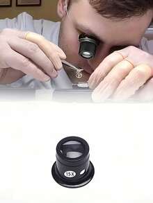 Kaca Pembesar Saku 10/15X dengan Pelindung Mata, Kaca Pembesar Optik untuk Perbaikan Perhiasan dan Jam Tangan, Desain Ergonomis, Ikat Kepala yang Dapat Diatur, Kaca Pembesar Genggam Portabel untuk Inspeksi Presisi dan Pembuatan Perhiasan, Finishing Logam yang Elegan - Berbagai gaya - View 1