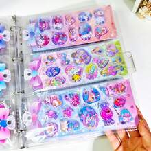 Buku Penyimpanan Stiker Lucu A4 - Kapasitas Ekstra Besar, Sampul Binder Bahan PVC dengan Jepitan Tunggal, Dapat Menampung 30 Lembar Stiker 3D Ukuran 9cm*21.5cm, Album Stiker yang Dapat Digunakan Kembali, Cocok untuk Koleksi Stiker Glitter 3D dan Perlengkapan Album Buku Harian, Perlengkapan Kembali ke Sekolah - Bahan pengikat - View 9