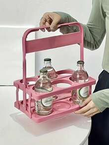 6-Slot Foldable Beverage Tray, 6-Cup Foldable Drink Holder, Portable Cup Storage Rack, Rotating Cup Organizer, Picnic Outdoor Camping Beverage Storage, Practical Party Accessory, Valentine's Day, 2026 World Cup - Multicolor - View 5