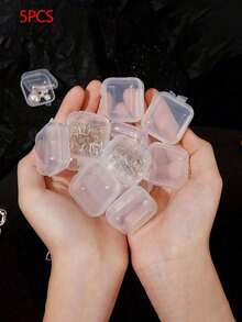 2/3/5/10/20/30PCSMini Plastic Storage Box, Clear Jewelry Storage Box, Portable Earplug Storage Case, Jewelry Beads Container With Lid, Multipurpose - Clear - View 12