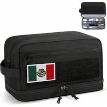ETRONIK Neceser Hombre, Neceser de Viaje con Doble Capa, Estiloáctico Bolsa de Viaje Hombre Impermeable, Neceser Para Hombre Sobaquera Hombre con EDC Molle para el Cuarto de Baño - Neceser, 10 pulgadas - Ver 1