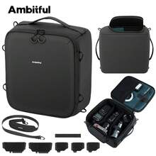 Ambitful Om Cube 相機包,防震攝影設備收納包,附可調式隔層,適用於無反相機、鏡頭、閃光燈、電池,便攜式 DSLR 相機旅行收納包 - 查看 2