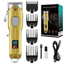 Aparador Profissional Sem Fio com Recarga USB, Lâmina de Aço Inox para Cabelo, Barba e Pets - Multicolorido - Visão 3