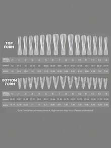 240 pièces Pointes d'ongles sandwich double face originales, forme longue, 15 tailles, moules d'ongles double face, convient pour le gel de construction, extension rapide des ongles, moules d'ongles en gel polymère, outils de salon de manucure - Multicolore - Voir 7