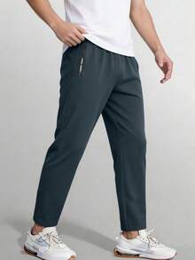 1pc Tween Boys' Versatile Sports, Running, Outdoor, Fitness Sweatpants - Dark Grey - View 9
