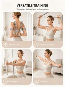 3 piezas Entrenador de brazos inalámbrico, Cuerda de batalla para entrenamiento de fuerza, Accesorio de fitness para el hogar - Cuerda de fitness inalámbrica unisex adecuada para culturismo, pérdida de peso, entrenamiento de fuerza, gimnasio, hogar y viajes. - Multicolor - Ver 7