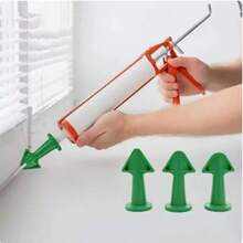 6pcs Sealant Nozzle Set, Sealant Application Tool, Sealant Scraper, And 3 Different Sizes Of Epoxy Resin Piston Additives, Suitable For Cleaning Floors And Removing Dirt From Tile Joints - A - View 3