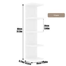 3/5-Tier Floating Wall Shelf Unit For Wall Decor & Makeup Vanity - White Narrow Cute Display Storage Shelf For Small Spaces, Decorative Vanity Shelf Room Decor - Mixed Colors - View 3