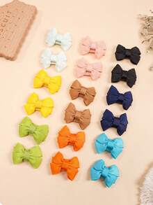 40pcs Baby Hair Clips, Mini Snap Clips, Pastel Color, Bow Decor, Suitable For Baby Girls, Non-Slip Barrettes, Especially Suitable For Newborns With Fine Soft Hair, Holiday Party Baby Hair Accessories - Multicolor - View 10
