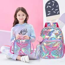 Mochila linda para niñas con bolso bandolera & estuche para lápices, set de 3 piezas de mochila escolar, mochila ligera para primaria para niñas - Mochila escolar infantil - Ver 2