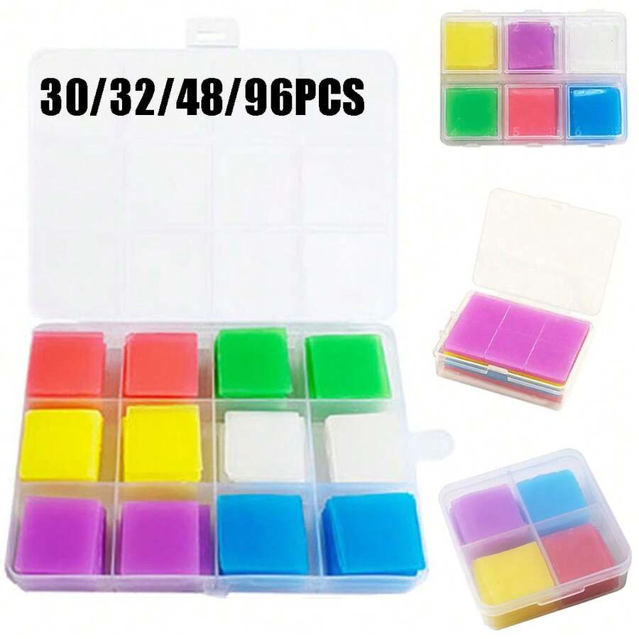 30/32/48/96pcs Diamond Painting Art Wax Refills For Diamond Art Dots Accessories, Colorful DIY Putty Glue And Wax For Diamond Art Embroidery Accessories With Storage Box - Multicolor - View 1